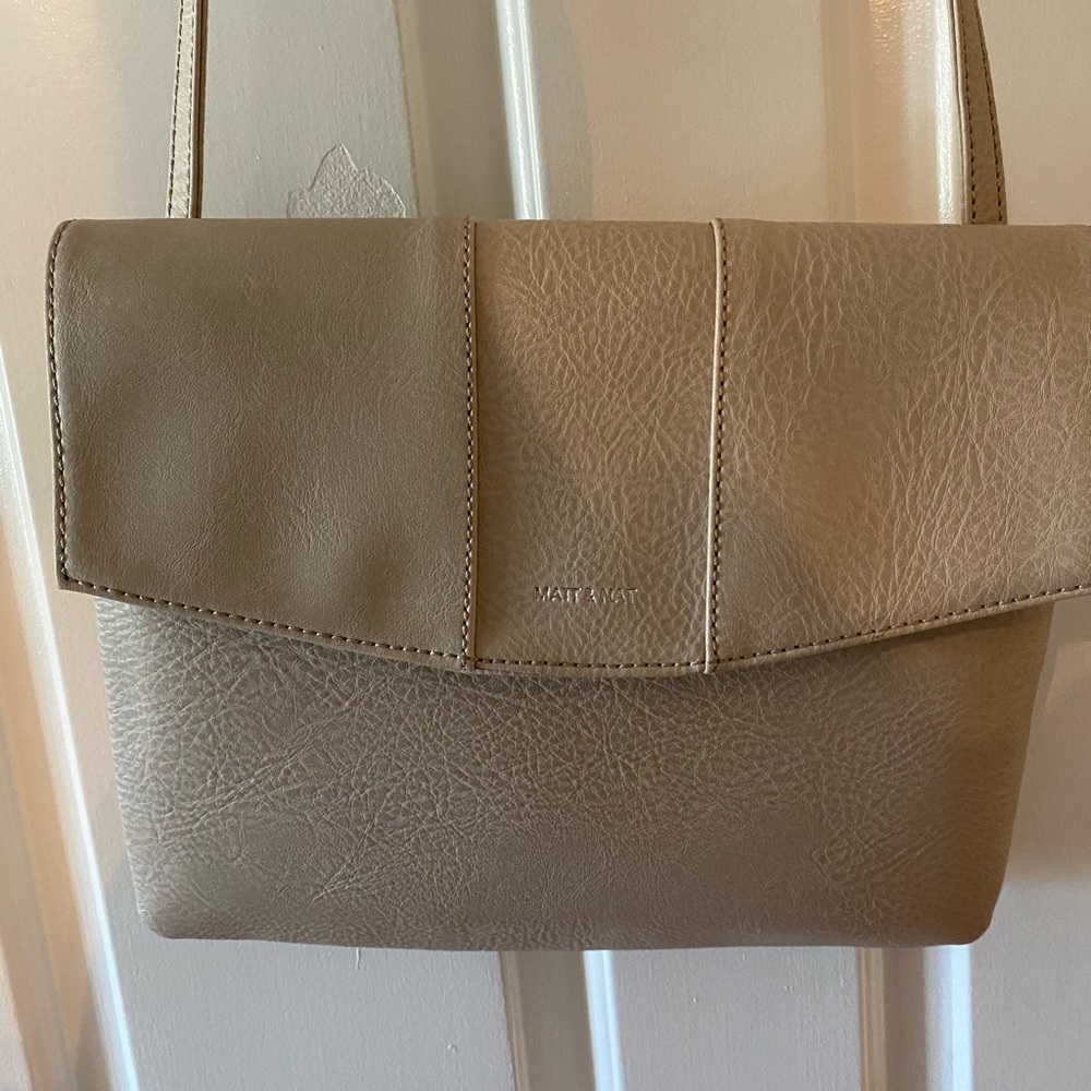 Mat and Nat vegan leather crossbody bag in beige